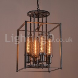 Retro Iron Gear Pendant Light Café