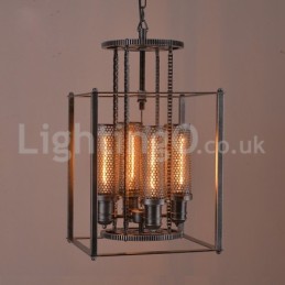 Retro Iron Gear Pendant Light Café
