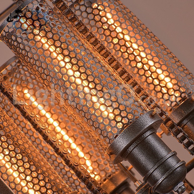 Retro Iron Gear Pendant Light Café