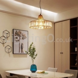 Luminária pendente de cristal nórdica de cabeça única