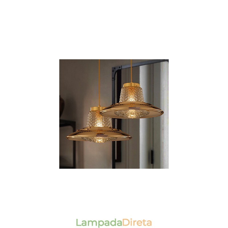 Lustre Mini Estilo Moderno Contemporâneo Metal Pendente Luz