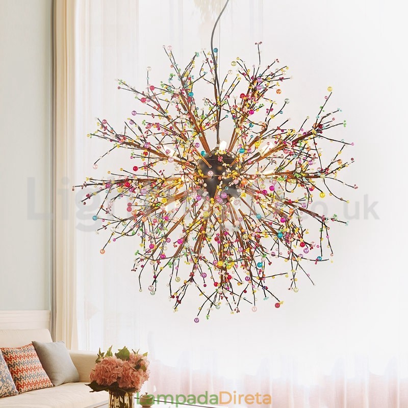 Lustre nórdico Dandelion Color Chandelier