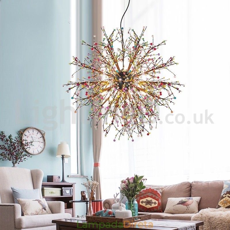 Lustre nórdico Dandelion Color Chandelier