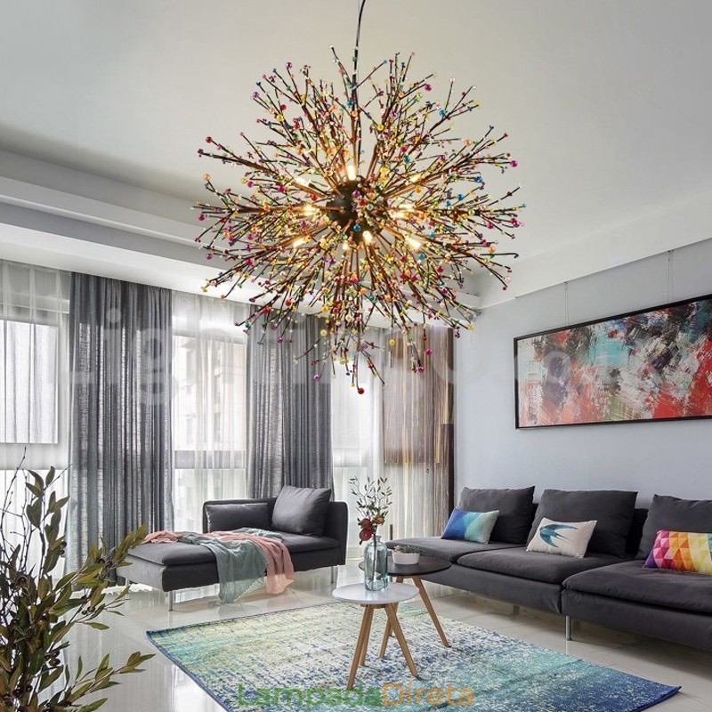 Lustre nórdico Dandelion Color Chandelier