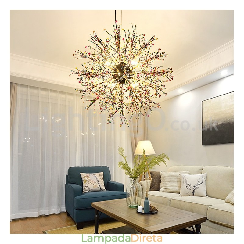 Lustre nórdico Dandelion Color Chandelier