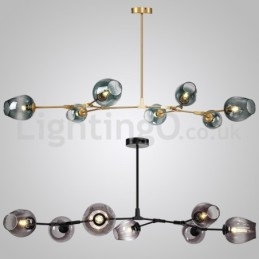 Lustre nórdico moderno de vidro mágico com lustre molecular