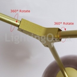 Lustre nórdico moderno de vidro mágico com lustre molecular