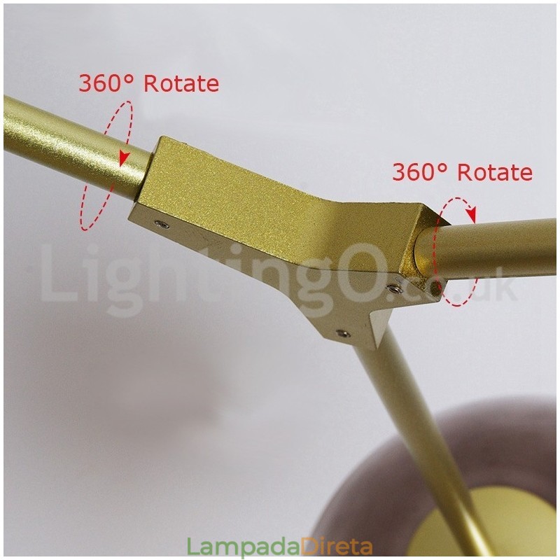 Lustre nórdico moderno de vidro mágico com lustre molecular