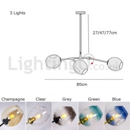 Lustre nórdico moderno de vidro mágico com lustre molecular