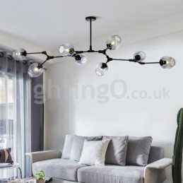 Lustre nórdico moderno de vidro mágico com lustre molecular