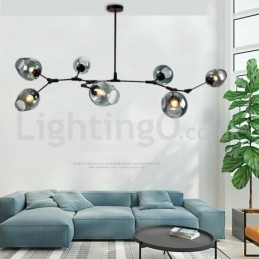 Lustre nórdico moderno de vidro mágico com lustre molecular