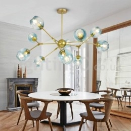 Lustre nórdico pós-moderno molecular mágico feijão café