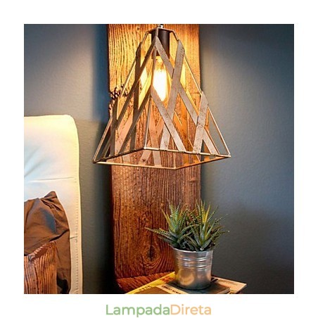 Lâmpada de ferro retrô Lustre moderno minimalista estilo industrial