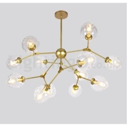 Lustre nórdico pós-moderno molecular mágico feijão café