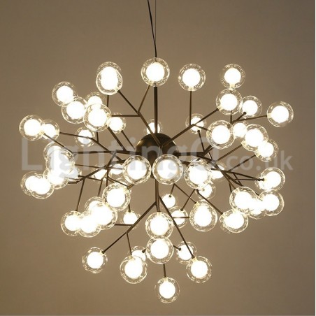 Lustre de vidro com bolhas moleculares pós-modernas nórdicas Lustre de vidro com bolhas moleculares pós-modernas nórdicas