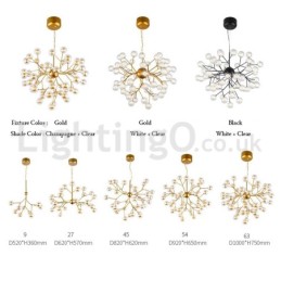 Lustre de vidro com bolhas moleculares pós-modernas nórdicas