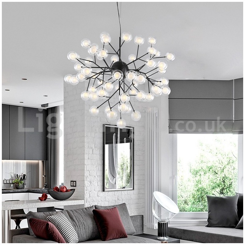 Lustre de vidro com bolhas moleculares pós-modernas nórdicas