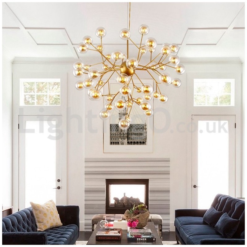 Lustre de vidro com bolhas moleculares pós-modernas nórdicas