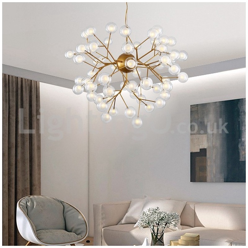 Lustre de vidro com bolhas moleculares pós-modernas nórdicas