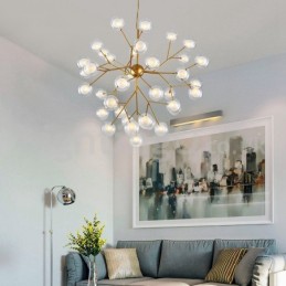 Lustre de vidro com bolhas moleculares pós-modernas nórdicas