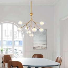 Lustre de vidro com bolhas moleculares pós-modernas nórdicas