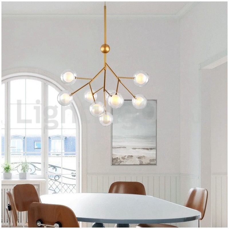 Lustre de vidro com bolhas moleculares pós-modernas nórdicas