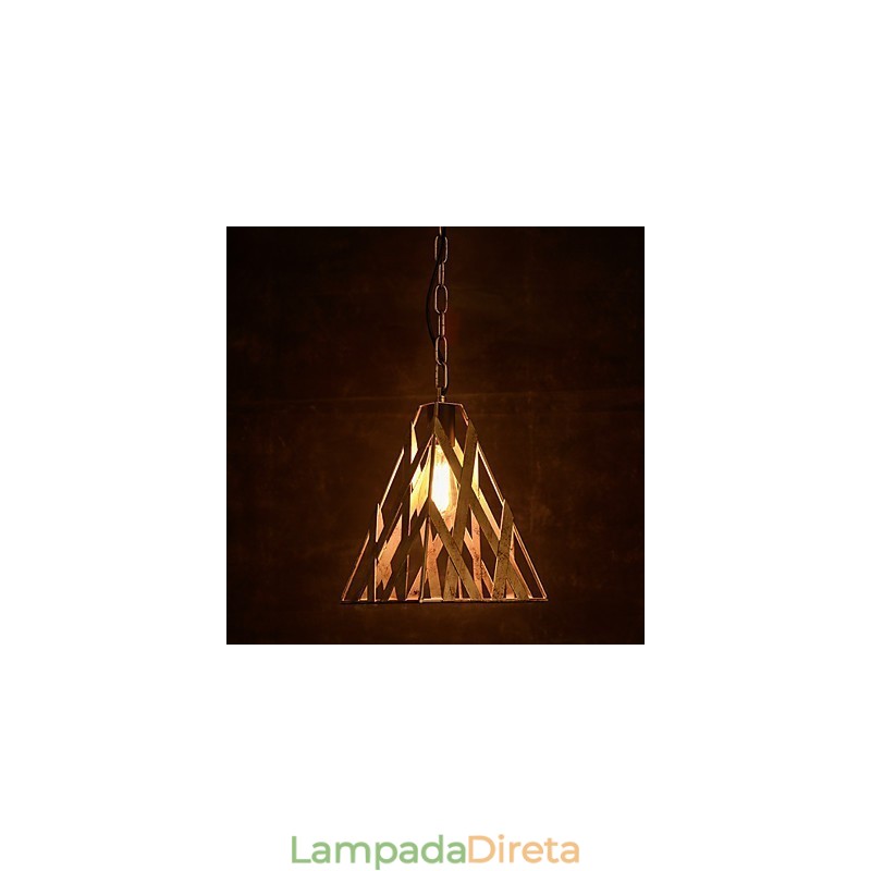 Lâmpada de ferro retrô Lustre moderno minimalista estilo industrial
