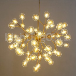 Lustre de vidro com bolhas moleculares pós-modernas nórdicas