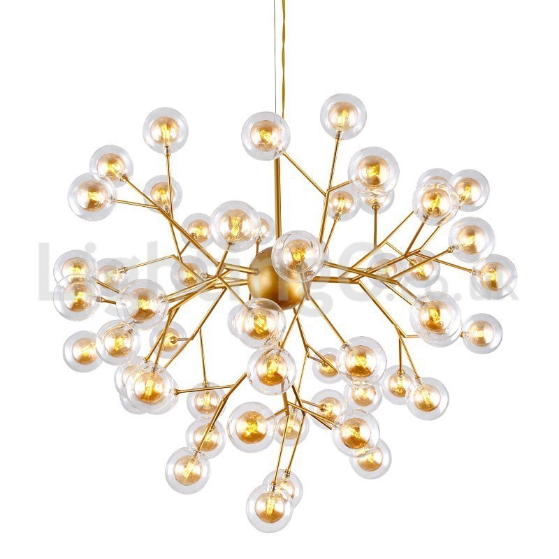 Lustre de vidro com bolhas moleculares pós-modernas nórdicas