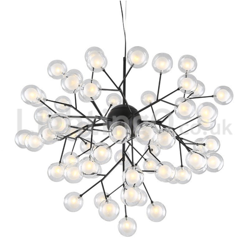 Lustre de vidro com bolhas moleculares pós-modernas nórdicas