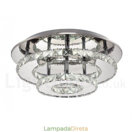 Luzes de teto embutidas de cristal redondas modernas reguláveis com controle remoto Luzes de teto embutidas de cristal redondas modernas reguláveis com controle remoto
