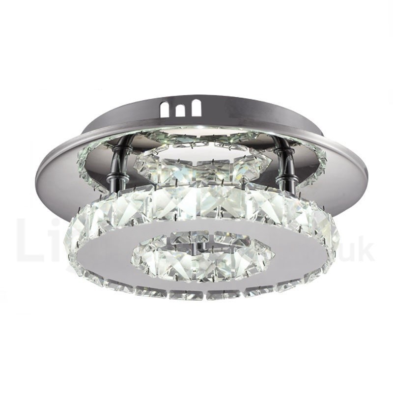 Luzes de teto embutidas de cristal redondas modernas reguláveis com controle remoto