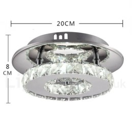 Luzes de teto embutidas de cristal redondas modernas reguláveis com controle remoto
