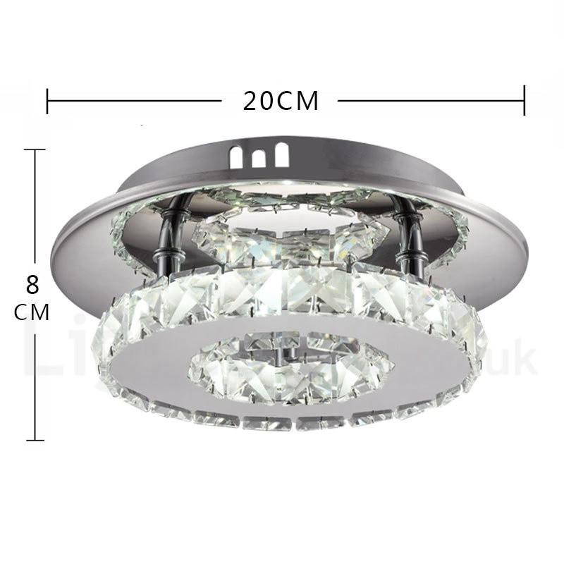 Luzes de teto embutidas de cristal redondas modernas reguláveis com controle remoto