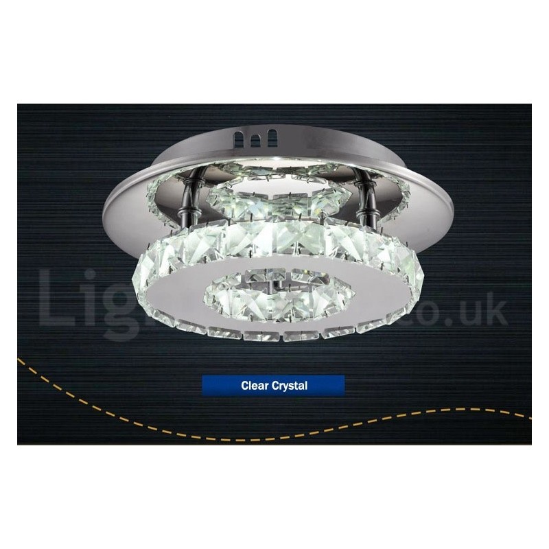 Luzes de teto embutidas de cristal redondas modernas reguláveis com controle remoto