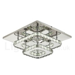 Luzes de teto embutidas de cristal quadrado moderno regulável com controle remoto