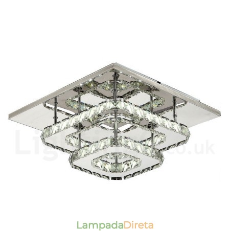 Luzes de teto embutidas de cristal quadrado moderno regulável com controle remoto Luzes de teto embutidas de cristal quadrado moderno regulável com controle remoto
