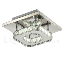 Luzes de teto embutidas de cristal quadrado moderno regulável com controle remoto