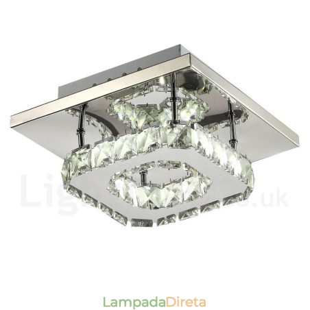 Luzes de teto embutidas de cristal quadrado moderno regulável com controle remoto Luzes de teto embutidas de cristal quadrado moderno regulável com controle remoto