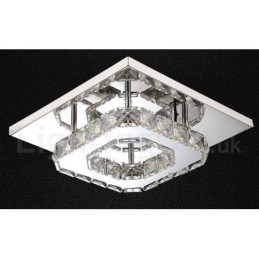 Luzes de teto embutidas de cristal quadrado moderno regulável com controle remoto