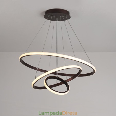 Luminária pendente de luz externa com controle remoto e anéis de design moderno reguláveis Luminária pendente de luz externa com controle remoto e anéis de design moderno reguláveis
