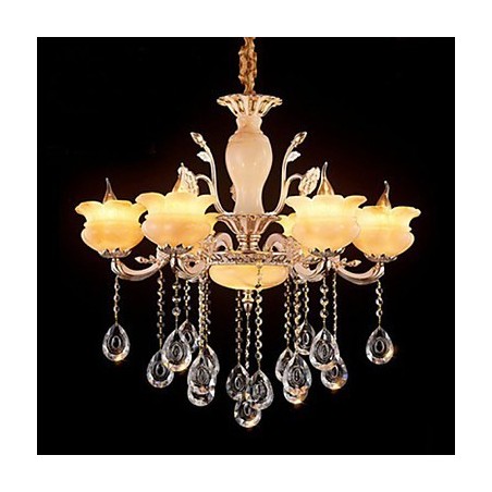 Luminária pendente de cristal jade estilo vela lustre Luminária pendente de cristal jade estilo vela lustre