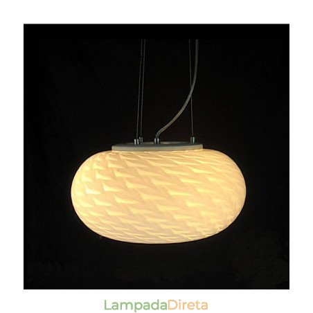 Lustre moderno minimalista esculpido em branco leitoso Lustre moderno minimalista esculpido em branco leitoso