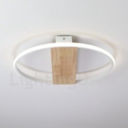 Luminária de teto de madeira redonda branca regulável, luminária de teto ultrafina, também pode ser usada como luminária de parede