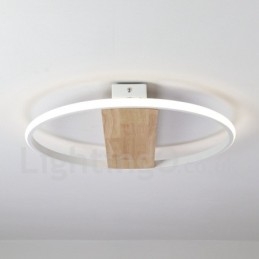 Luminária de teto de madeira redonda branca regulável, luminária de teto ultrafina, também pode ser usada como luminária de parede
