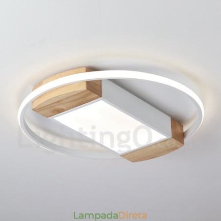 Luminária de teto de madeira redonda branca regulável, luminária de teto ultrafina, também pode ser usada como luminária de parede Luminária de teto de madeira redonda branca regulável, luminária de teto ultrafina, também pode ser usada como luminária de parede