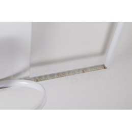 Luminária de teto de madeira quadrada branca regulável, luminária de teto ultrafina, também pode ser usada como luminária de parede