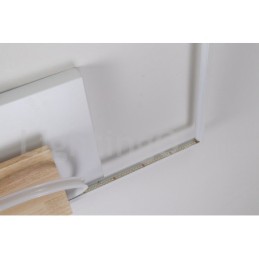 Luminária de teto de madeira quadrada branca regulável, luminária de teto ultrafina, também pode ser usada como luminária de parede