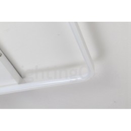 Luminária de teto de madeira quadrada branca regulável, luminária de teto ultrafina, também pode ser usada como luminária de parede