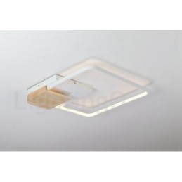 Luminária de teto de madeira quadrada branca regulável, luminária de teto ultrafina, também pode ser usada como luminária de parede